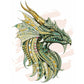Green Dragon Canvas Acrylic Picture Kits Home Wall Art Decoration
