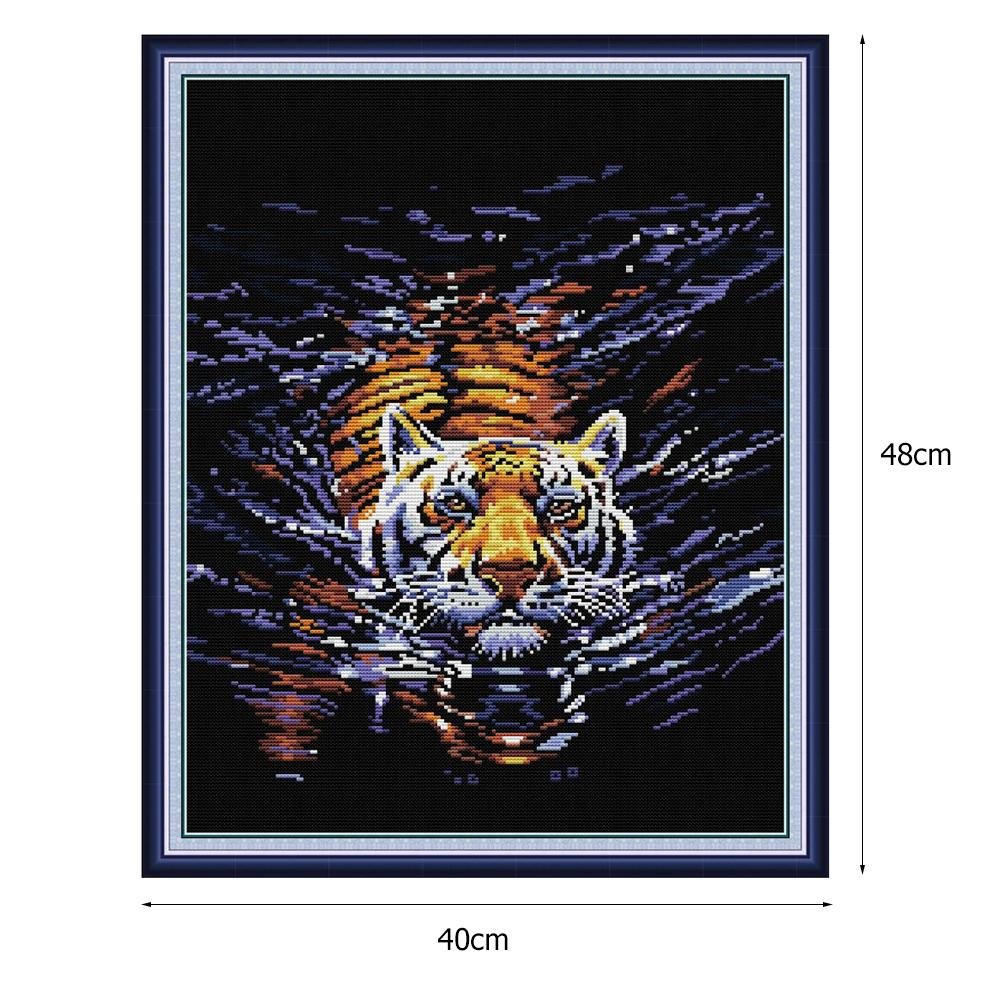 14ct Stamped Cross Stitch - Tiger(40*48cm)