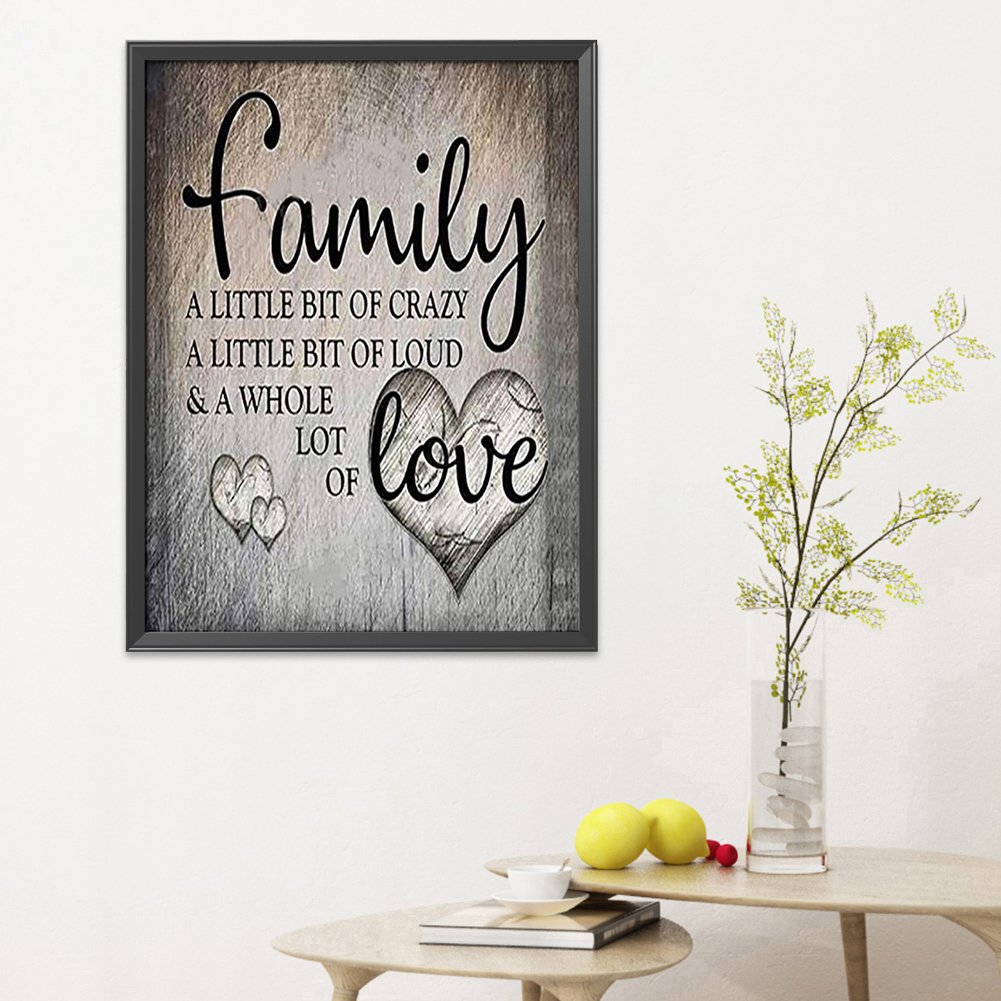 11ct Stamped Cross Stitch - Happy Family Letters (46*56cm)