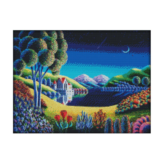 14ct Stamped Cross Stitch Village Night (44*34cm)