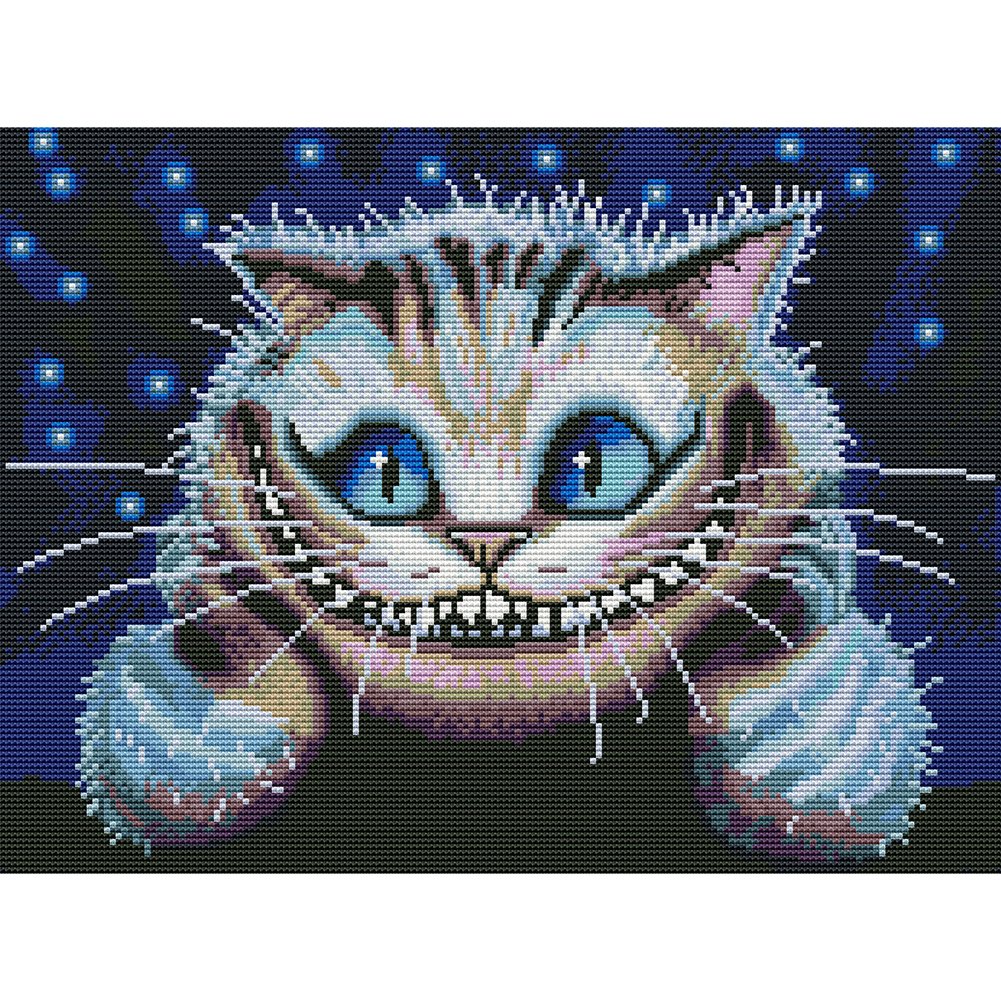 11ct Stamped Cross Stitch Cheshire Cat(46*36cm)