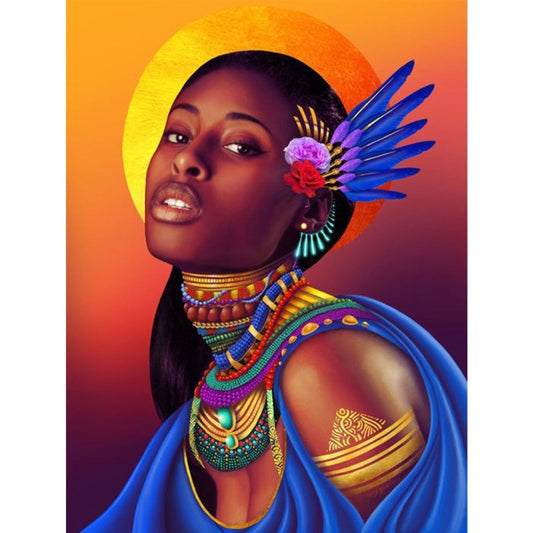 African Beauty Full Round beads artwork Kits 