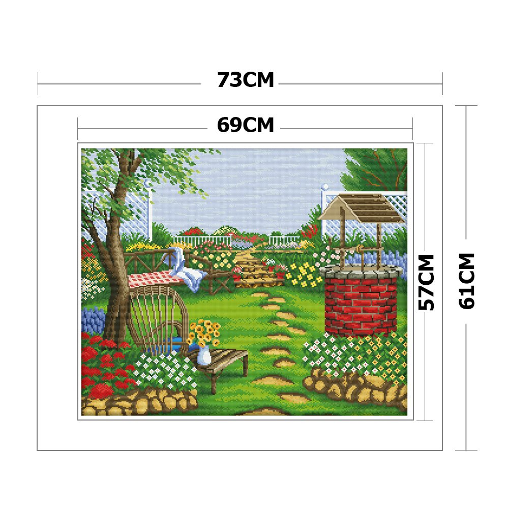 11ct Stamped Cross Stitch - Outskirt Garden(73*61cm)