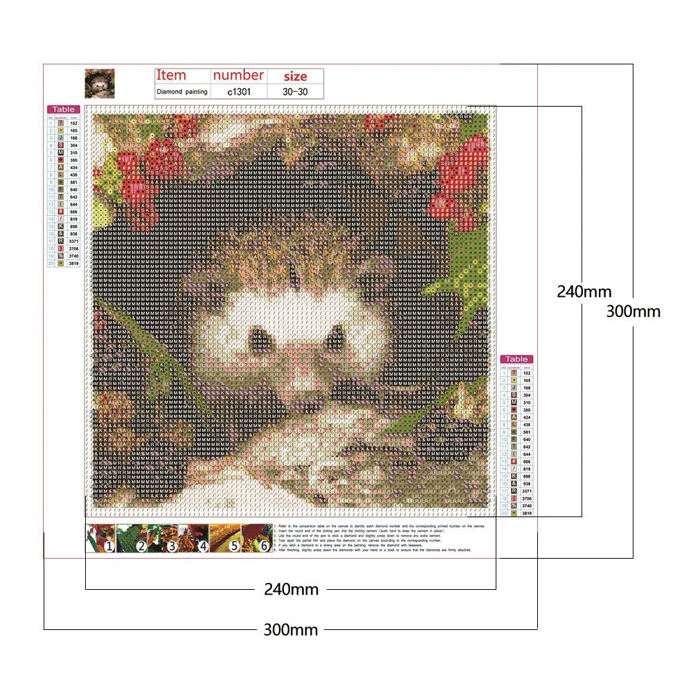 Diamond Painting - Full Round - Hedgehog