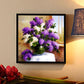 Diamond Painting - Partial Round - Purple Flower