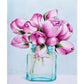 Flower in Vase Hand painted Oil Coloring Wall Decor