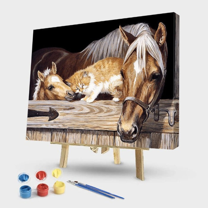 Horse Animal Oil Painting By Numbers Art Pictures Craft  