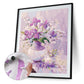 Paint By Number Oil Painting Purple White Flower (40*50cm)