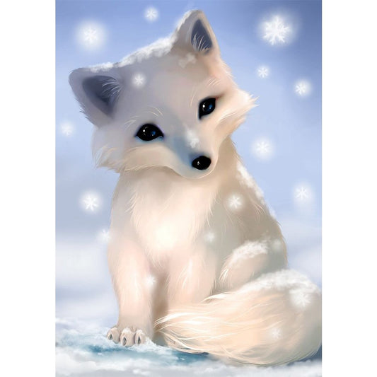 11ct Stamped Cross Stitch Snow Fox( 35*50cm)