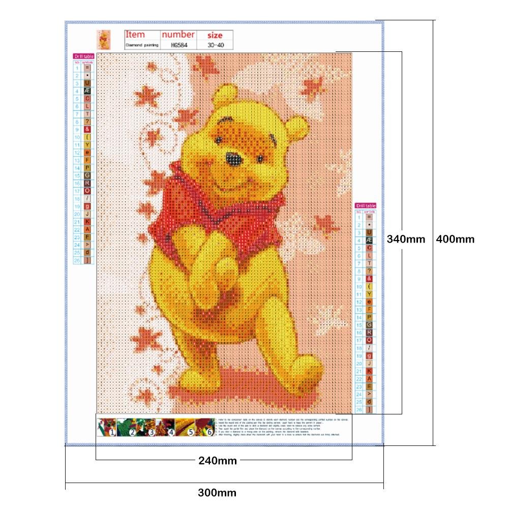 Winnie the Pooh Diamond Painting Canvas Size