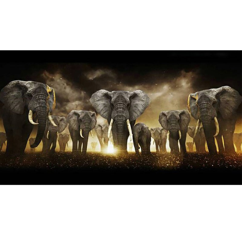 African Elephant Full Round Square Diamond Painting Kits