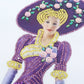 DIY 5D Crystal Rhinestone Diamond Painting Kit Purple Dress Lady (30*60cm)