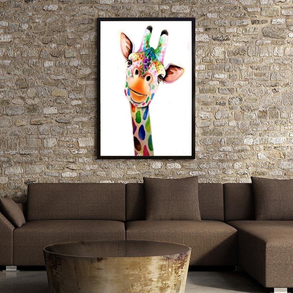 Pintura Diamante - Redondo Parcial - Girafa