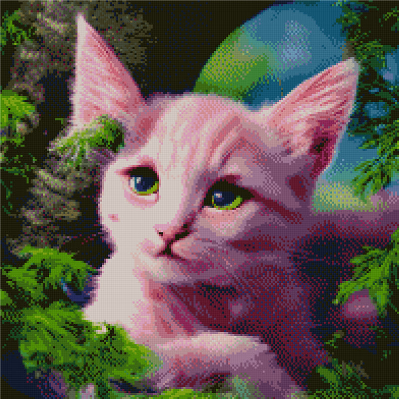 Cat | Full Round/Square Diamond Painting Kits 40x40cm 50x50cm A