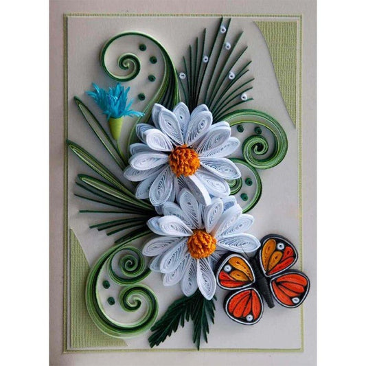Butterfly Flowers Crystal Rhinestone Diamond Painting decorate your home