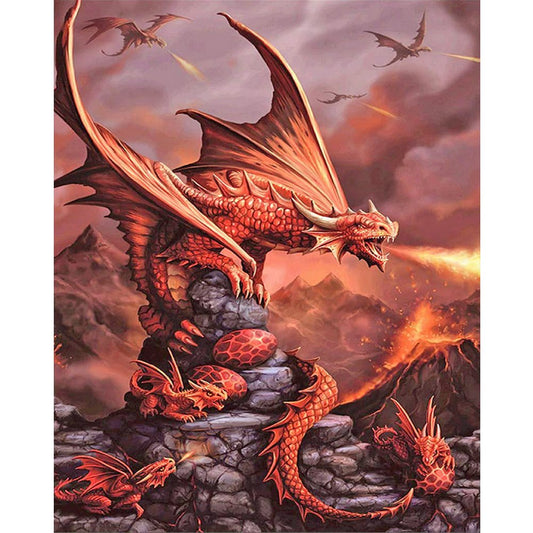 11ct Stamped Cross Stitch Dragon (40*50cm)