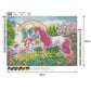 Pintura de diamantes - Ronda completa - Unicornio caballo rosa