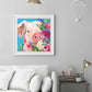 Diamond Painting - Full Round -  Flower Pig