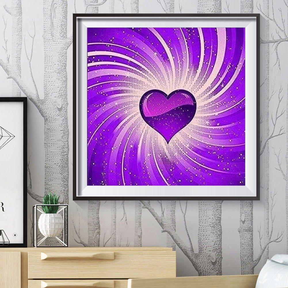 Diamond Painting - Full Round - Purple Heart