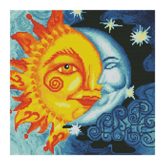 11ct Stamped Cross Stitch Sun Moon (40*40cm)