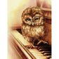 11ct Stamped Cross Stitch Owl on Paino (40*50cm)