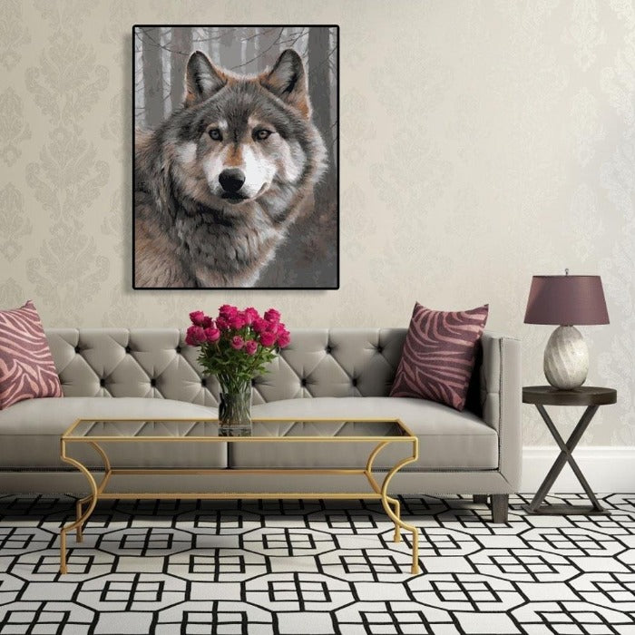 Gray Wolf Acrylic Painting By Number (40*50cm)