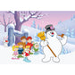 5D Diy Diamond Painting Kit Full Round Beads Snowman and Friends