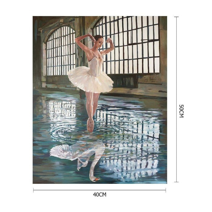 DIY Paint By Numbers Wall Art Posters Oil Painting Ballet Girl