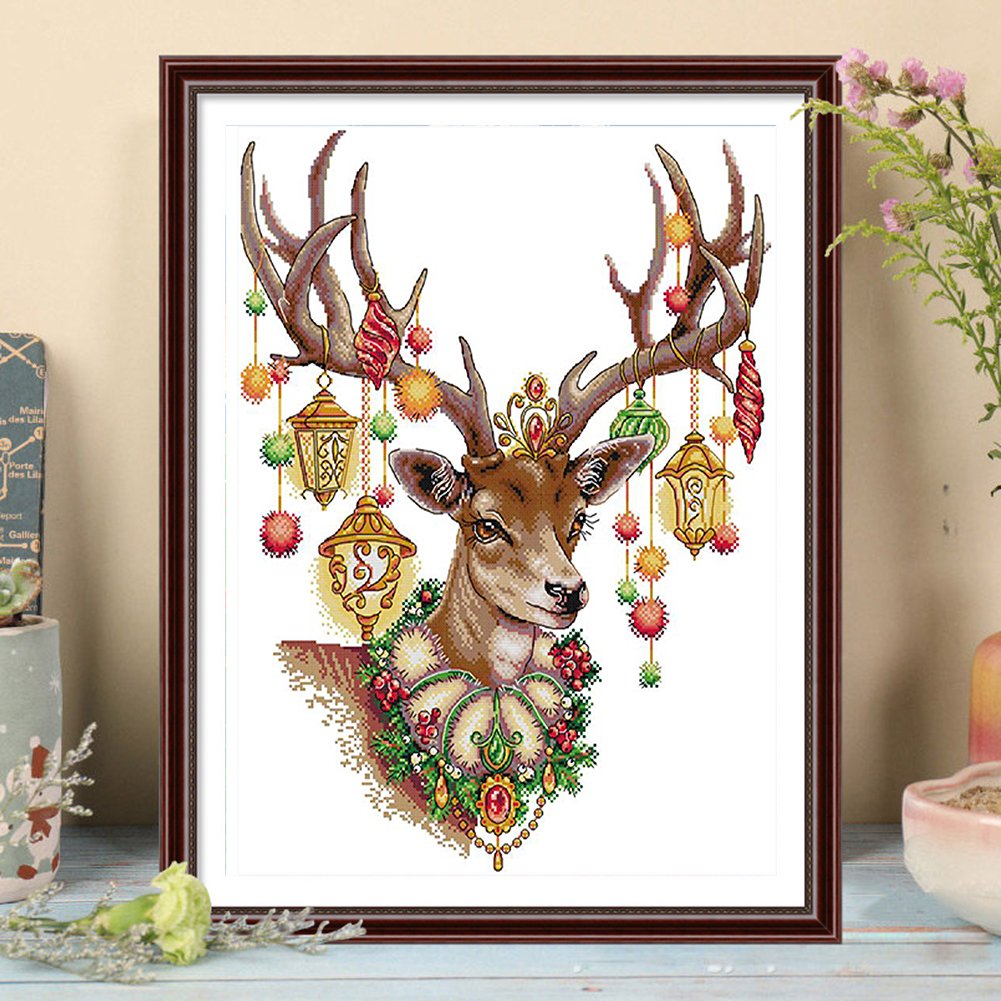 Punto de Cruz Estampado 11ct - Elk (40*50cm)