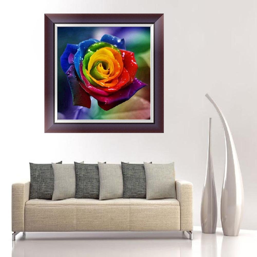 Pintura de diamante - Ronda parcial - Rainbow Rose