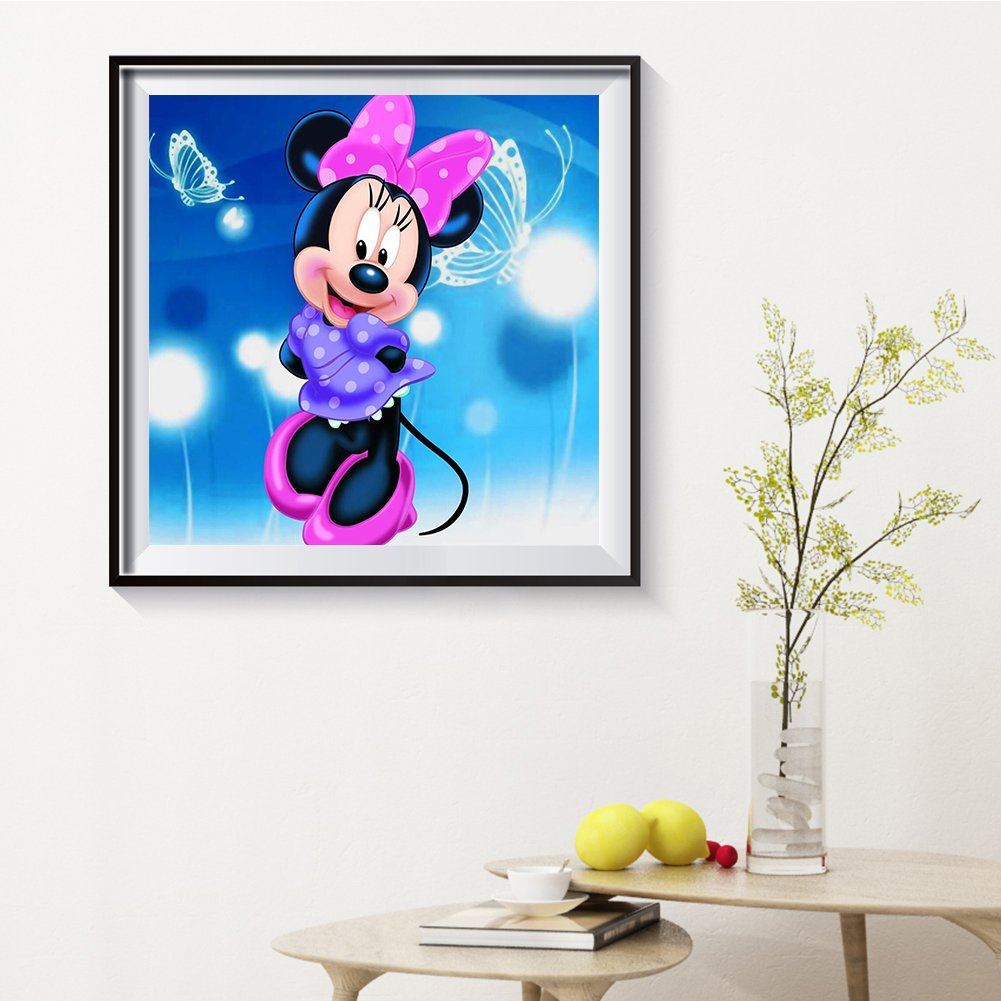 11CT Stamped Minnie Mouse Printed Needlework Home Wall Decoration Ornament