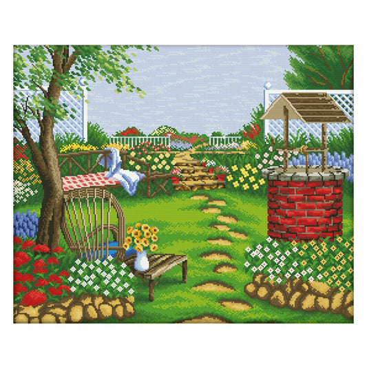 11ct Stamped Cross Stitch Outskirt Garden(73*61cm)