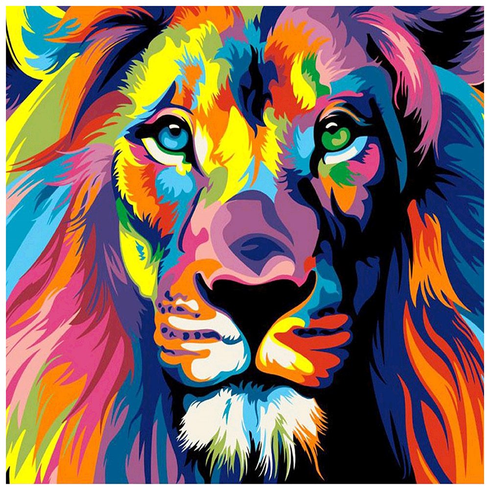 Colorful Lion Full Round Beads embroidery kits
