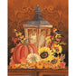 Oil Paint By Numbers Pumpkin Lamp Hand Painted Canvas Picture