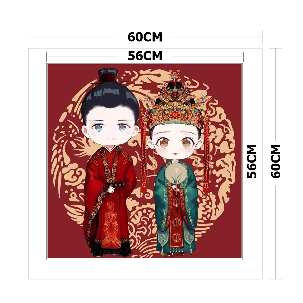 11ct Stamped Cross Stitch - Chinese Wedding(60*60cm)