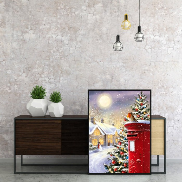 Christmas Night Oil Paint By Numbers Home Living Room Decoration