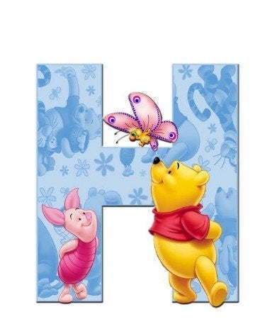 Diamond Paintings Art Full Square Drill Letter H Winnie The Pooh