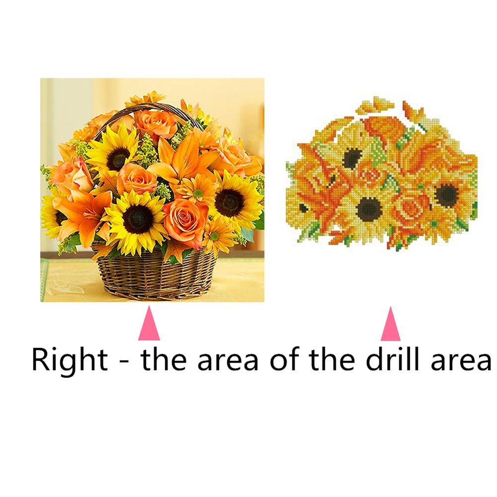5D DIY Diamond Painting Kit - Partial Round - Sunflower