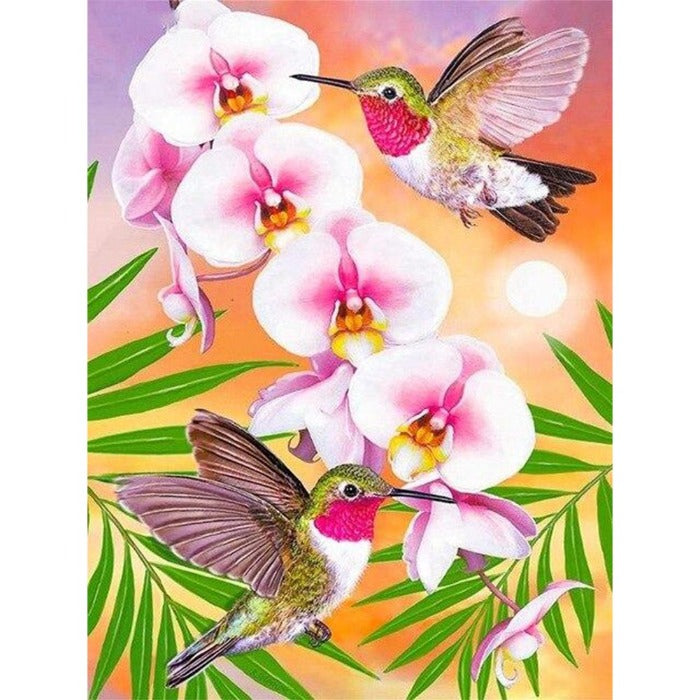 Hummingbirds Pick Honey Hand Painted Canvas Picture Home Living Room Decoration