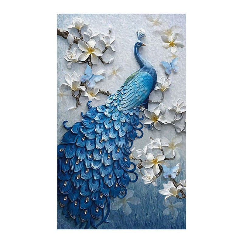 11ct Stamped Cross Stitch Fantasy Peafowl (48*75cm)