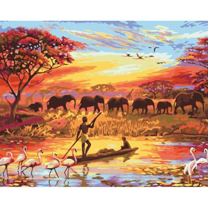 Painting By Numbers Kit Natural Landscape Canvas Oil Art Picture