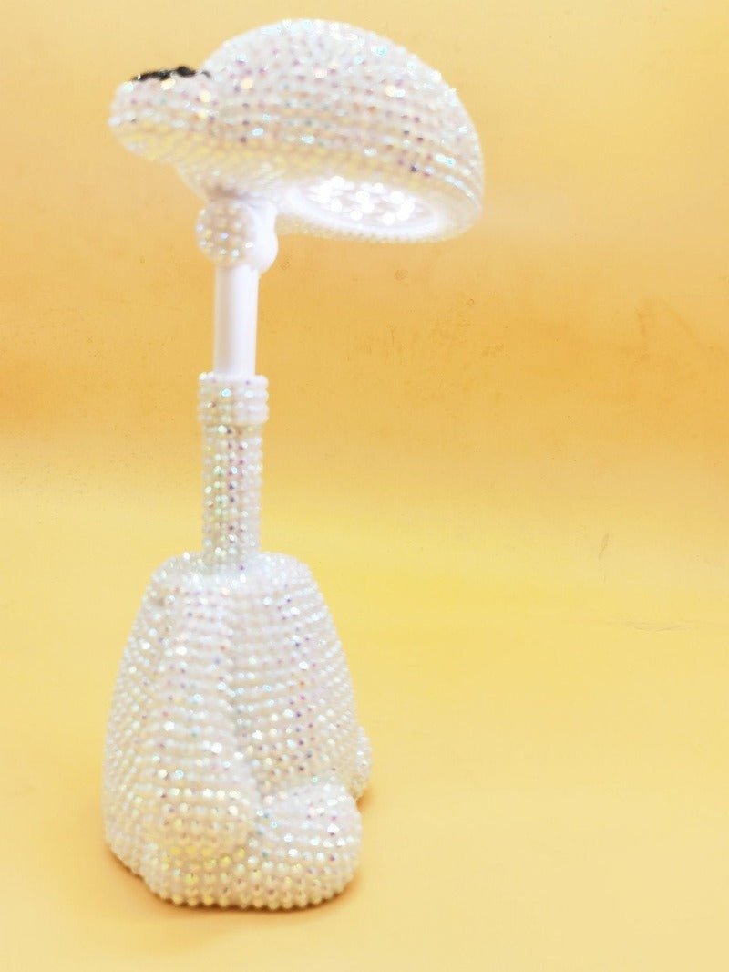 DIY White Bear - Crystal Rhinestone Led Table Lamp 【diamondpaintingsart】