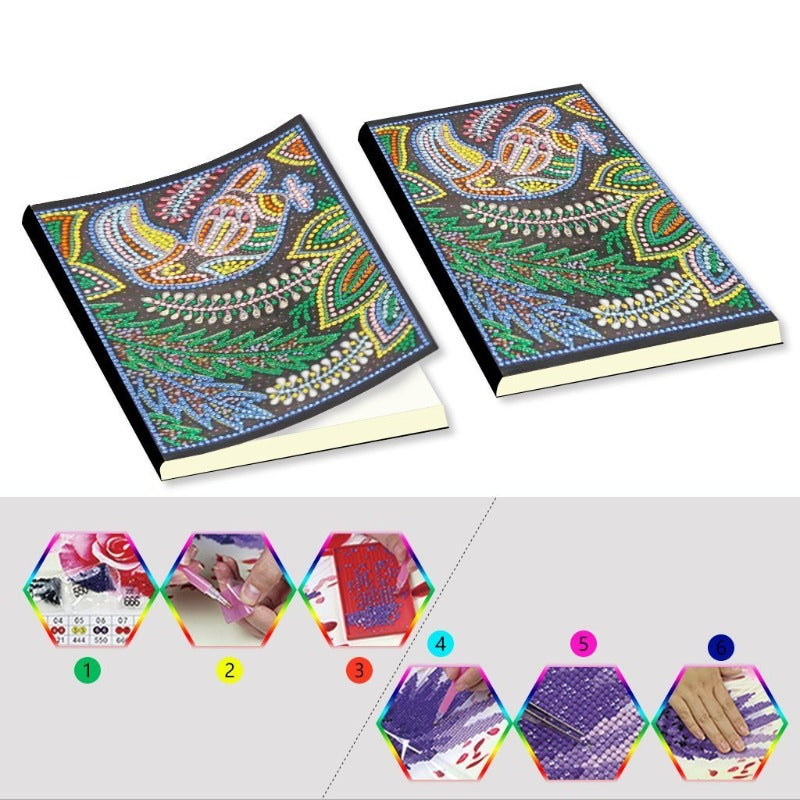 A5 5D Notebook DIY Part Special Shape Rhinestone Diary Book | Bird【diamondpaintingsart】