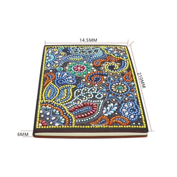 Cuaderno A5 5D, pieza de bricolaje, libro diario con diamantes de imitación con forma especial | Flor Z
