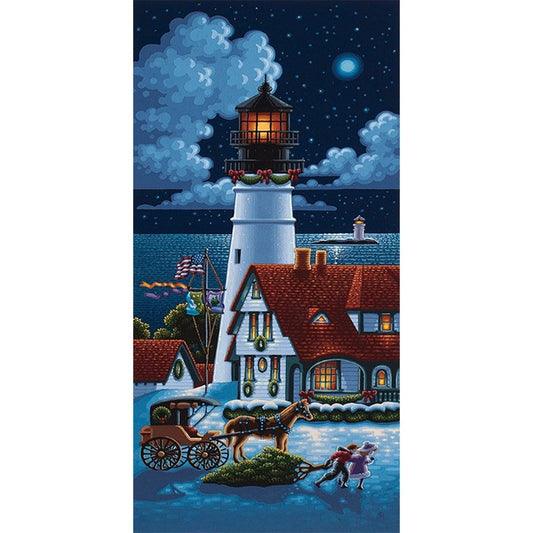 Lighthouse Full Round Square Diamond Painting Kits 40 x 70cm 50 x 80cm