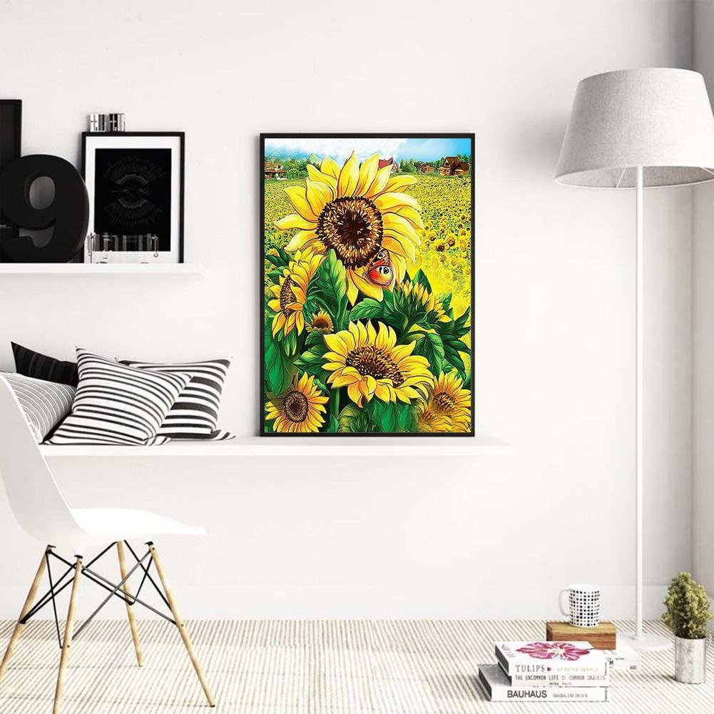 Diamond Painting - Full Round - Sunflowers B