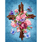 11ct Stamped Cross Stitch Flower Cross(36*46cm)