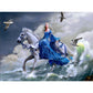 Painting By Numbers Horse Riding Hand Painted Canvas Oil Art Picture Craft