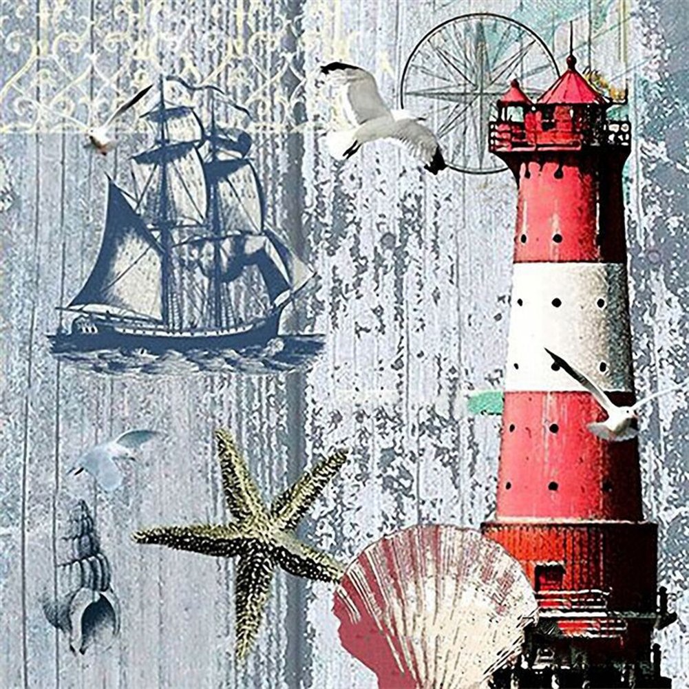 11ct Stamped Cross Stitch Seaside (40*40cm)