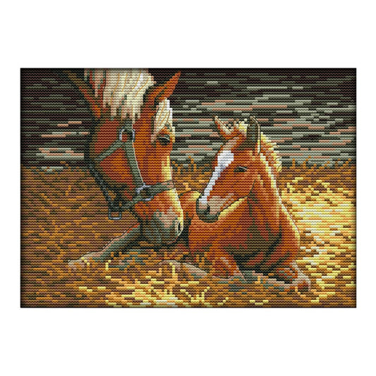 14ct Stamped Cross Stitch Horse (30*21cm)